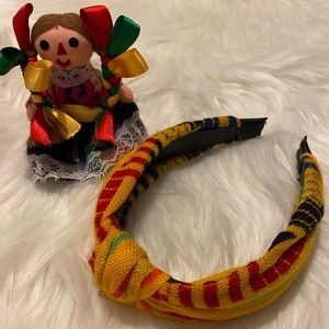 Mexican headband yellow pattern